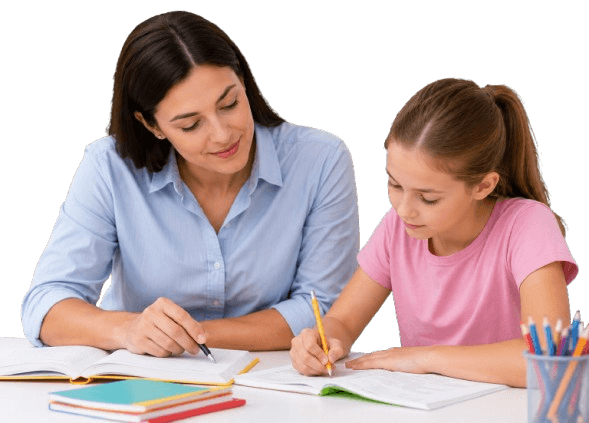 Tutor helping a student